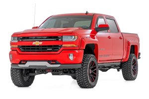 GMC Sierra 2500 HD Adjustable Step - Side - Rough Country - SRL2 Adj Aluminum - Black - '07-'18